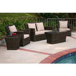 Martha Stewart Living Charlottetown Brown All-Weather Wicker Patio