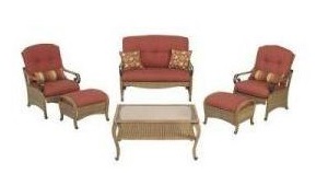 Martha Stewart Living Belle Isle loveseat, lounge chairs and ottoman Cushions